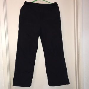 Youth snow pants, black, size 10
